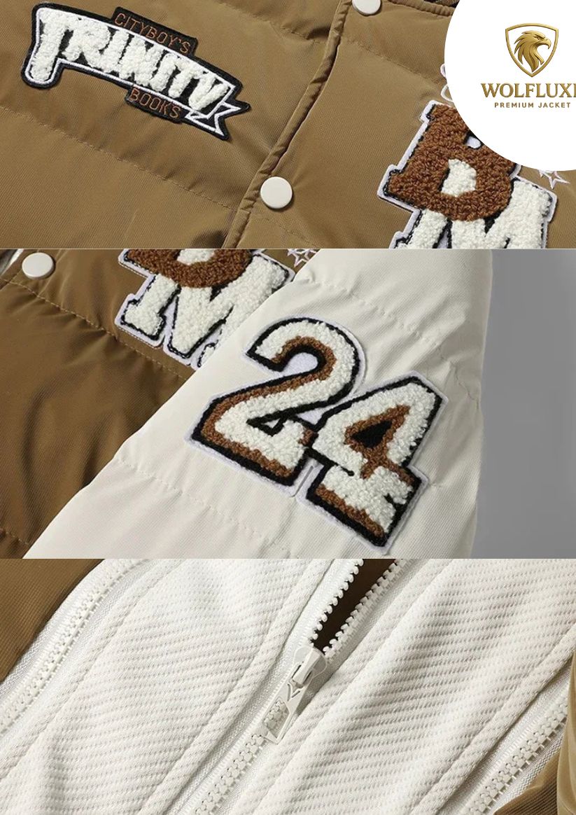 Men’s Winter Sports Cotton Jacket – Fake 2-Piece Style