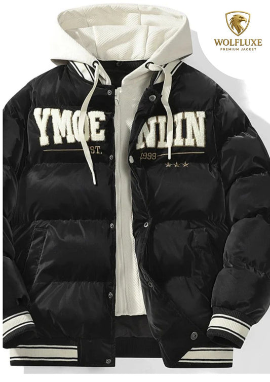 Men’s Big Size Stand Collar Parka – Thick Warm Fleece Bomber Jacket