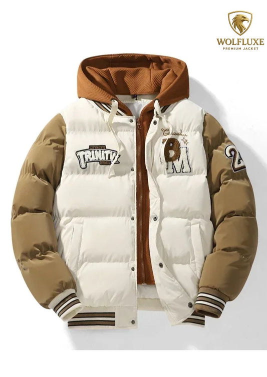 Men’s Winter Sports Cotton Jacket – Fake 2-Piece Style