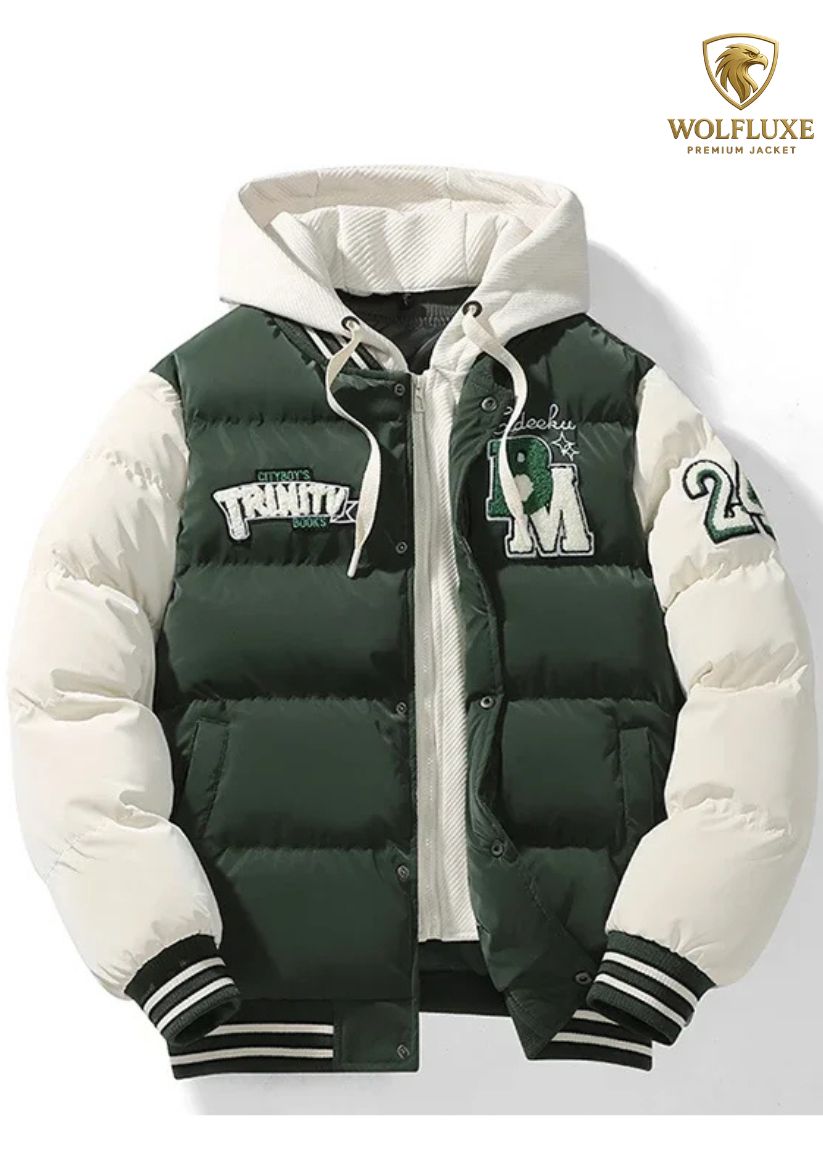 Men’s Winter Sports Cotton Jacket – Fake 2-Piece Style