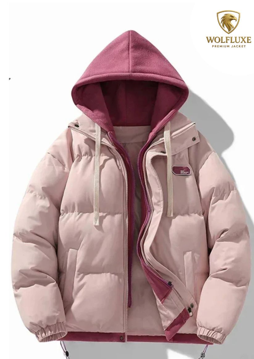 New Men’s Korean Trendy 2-Piece Hooded Puffer Jacket