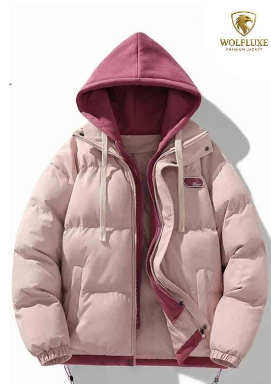 New Men’s Korean Trendy 2-Piece Hooded Puffer Jacket