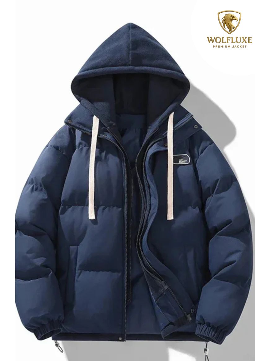 New Men’s Korean Trendy 2-Piece Hooded Puffer Jacket