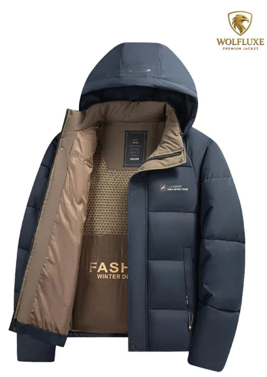 2025 Men’s Graphene Warm Windproof Hooded Jacket – Thick Outdoor Coat