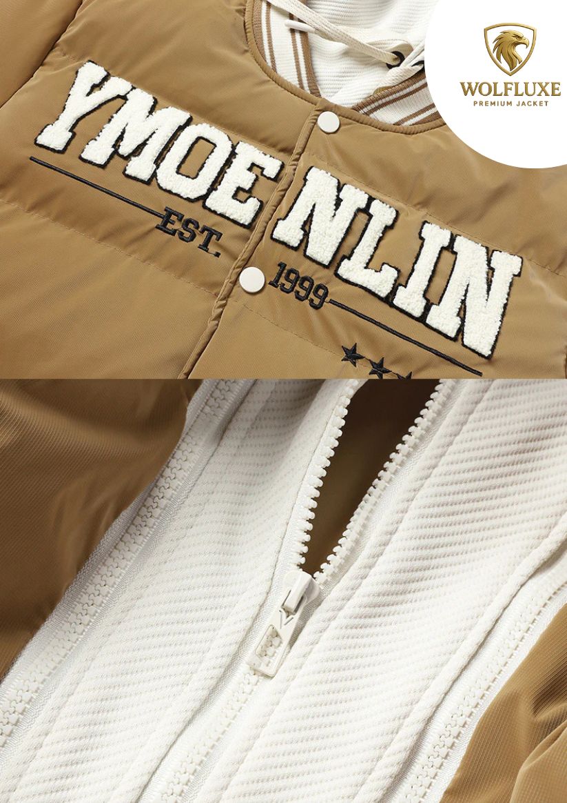 Men’s Big Size Stand Collar Parka – Thick Warm Fleece Bomber Jacket