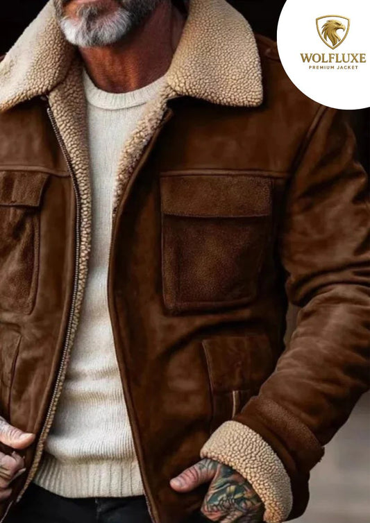 Winter Men's Lapel Zipper Cotton Jacket Coat Retro Solid Color Warm Fake Pocket Zipper Men's Casual Jacket Coat Top Streetwearg