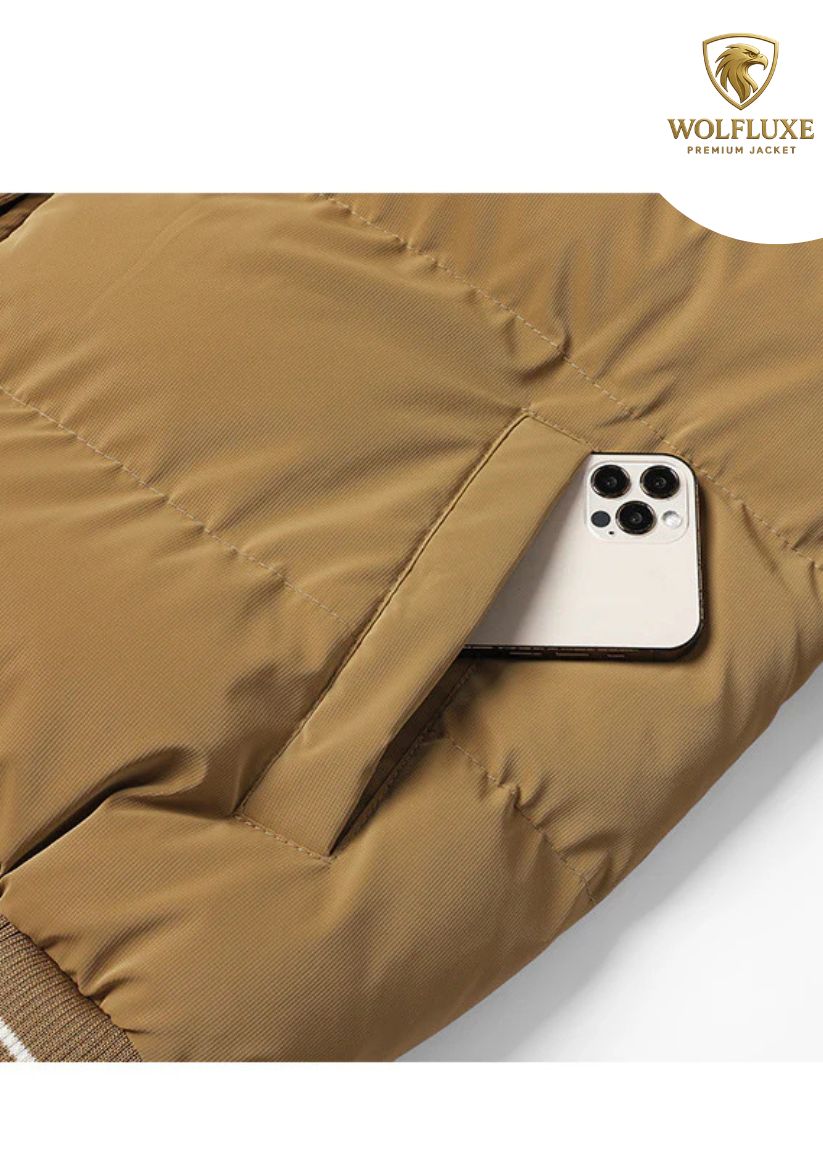 Men’s Big Size Stand Collar Parka – Thick Warm Fleece Bomber Jacket